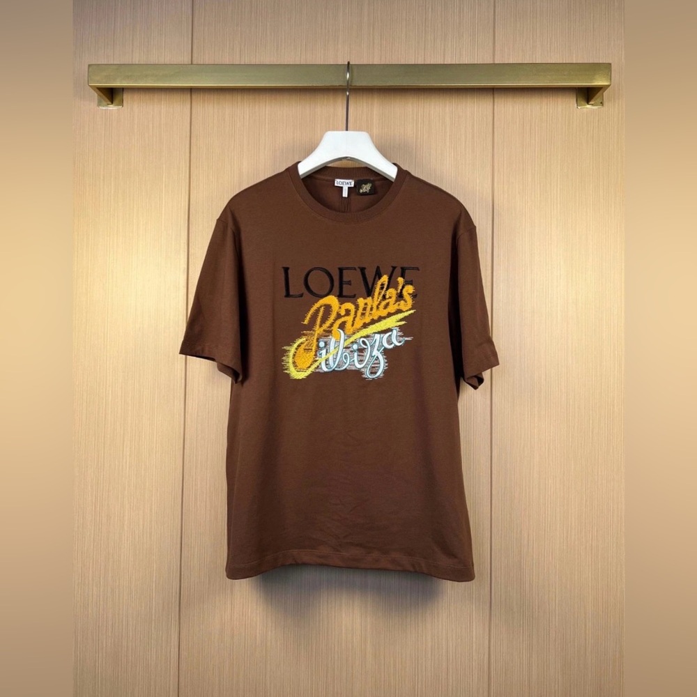 LOEWE X PAULAS IBIZA , EMBROIDERED LOGO TSHIRT !!!